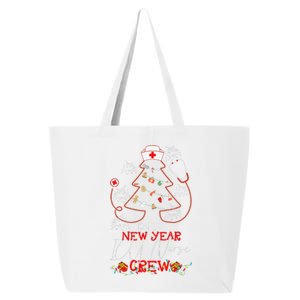 Happy New Year ICU Nurse Crew Reindeer Nurse Christmas 25L Jumbo Tote