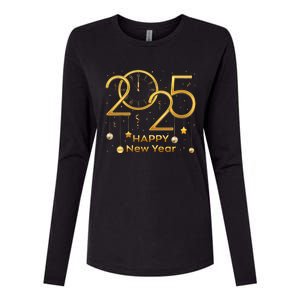 Happy New Year Party 2025 S Family Matching Fireworks Womens Cotton Relaxed Long Sleeve T-Shirt