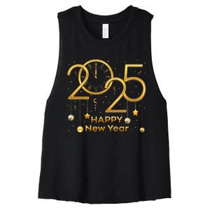 Happy New Year Party 2025 S Family Matching Fireworks Women's Racerback Cropped Tank