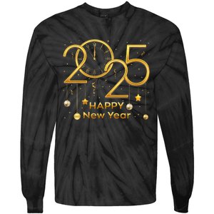 Happy New Year Party 2025 S Family Matching Fireworks Tie-Dye Long Sleeve Shirt