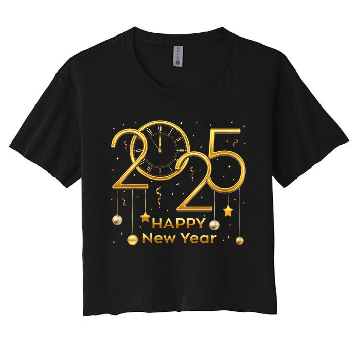 Happy New Year Party 2025 S Family Matching Fireworks Women's Crop Top Tee