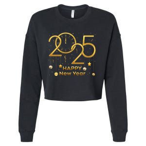 Happy New Year Party 2025 S Family Matching Fireworks Cropped Pullover Crew