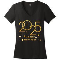 Happy New Year Party 2025 S Family Matching Fireworks Women's V-Neck T-Shirt