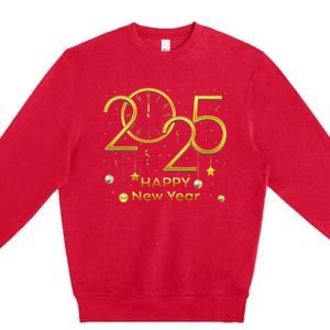 Happy New Year Party 2025 S Family Matching Fireworks Premium Crewneck Sweatshirt