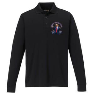 Happy New Year Party 2025 Trump 2024 Take America Back Performance Long Sleeve Polo