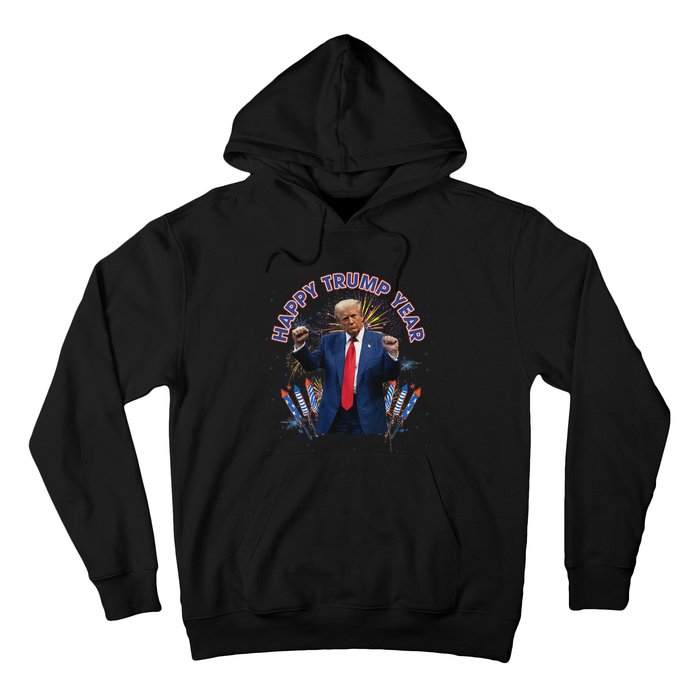 Happy New Year Party 2025 Trump 2024 Take America Back Hoodie