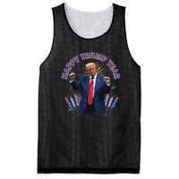 Happy New Year Party 2025 Trump 2024 Take America Back Mesh Reversible Basketball Jersey Tank