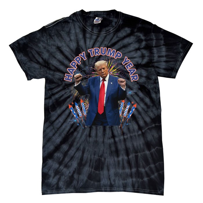 Happy New Year Party 2025 Trump 2024 Take America Back Tie-Dye T-Shirt