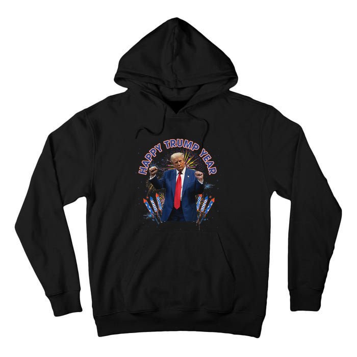 Happy New Year Party 2025 Trump 2024 Take America Back Tall Hoodie