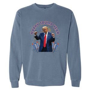 Happy New Year Party 2025 Trump 2024 Take America Back Garment-Dyed Sweatshirt