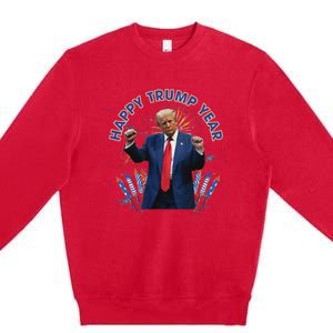 Happy New Year Party 2025 Trump 2024 Take America Back Premium Crewneck Sweatshirt