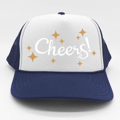 Happy New Years Cheers To A New Year Holidays Celebration Meaningful Gift Trucker Hat