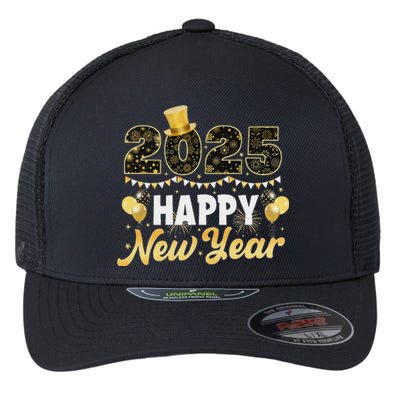 Happy New Year Eve Party 2025 Family Matching Fireworks Flexfit Unipanel Trucker Cap