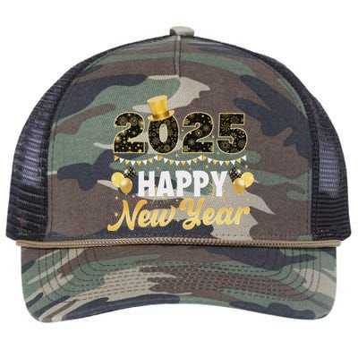 Happy New Year Eve Party 2025 Family Matching Fireworks Retro Rope Trucker Hat Cap