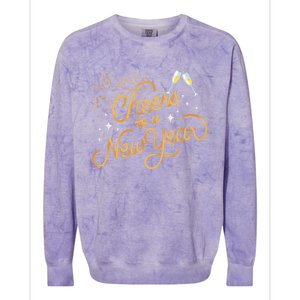 Happy New Years Eve Cheers To A New Year Gift Colorblast Crewneck Sweatshirt