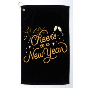 Happy New Years Eve Cheers To A New Year Gift Platinum Collection Golf Towel