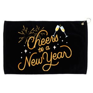 Happy New Years Eve Cheers To A New Year Gift Grommeted Golf Towel