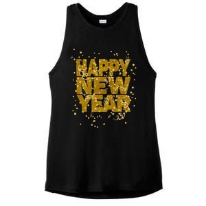 Happy New Year NYE Party  Funny New Years Eve Confetti Ladies PosiCharge Tri-Blend Wicking Tank