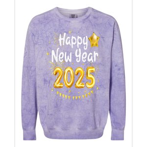 Happy New Year 2025 Family Reunion Party New Year Eve Colorblast Crewneck Sweatshirt