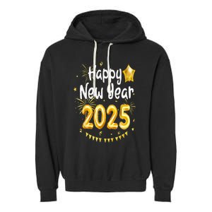 Happy New Year 2025 Family Reunion Party New Year Eve Garment-Dyed Fleece Hoodie