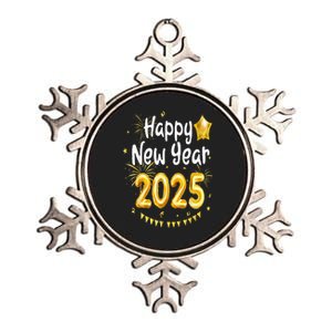 Happy New Year 2025 Family Reunion Party New Year Eve Metallic Star Ornament