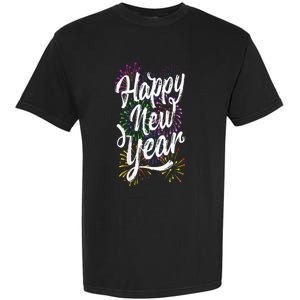 Happy New Year Party Supplies 2025 Family Matching Fireworks Garment-Dyed Heavyweight T-Shirt