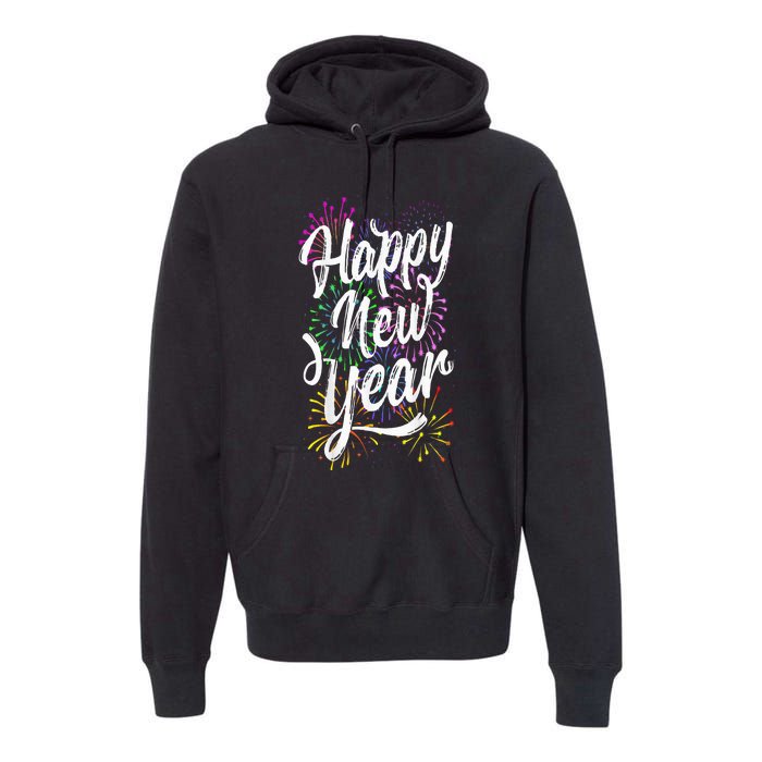 Happy New Year Party Supplies 2025 Family Matching Fireworks Premium Hoodie