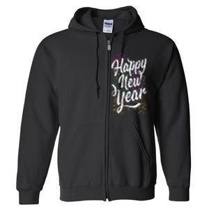 Happy New Year Party Supplies 2025 Family Matching Fireworks Full Zip Hoodie