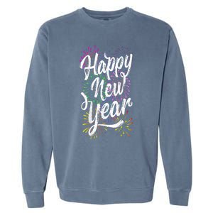 Happy New Year Party Supplies 2025 Family Matching Fireworks Garment-Dyed Sweatshirt