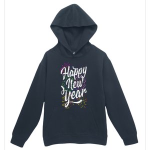 Happy New Year Party Supplies 2025 Family Matching Fireworks Urban Pullover Hoodie