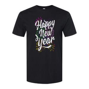 Happy New Year Party Supplies 2025 Family Matching Fireworks Softstyle CVC T-Shirt