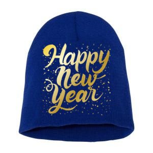 Happy New Year New Year New Party 2024 Cool Gift Short Acrylic Beanie