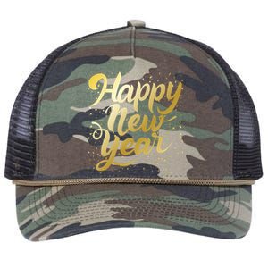 Happy New Year New Year New Party 2024 Cool Gift Retro Rope Trucker Hat Cap