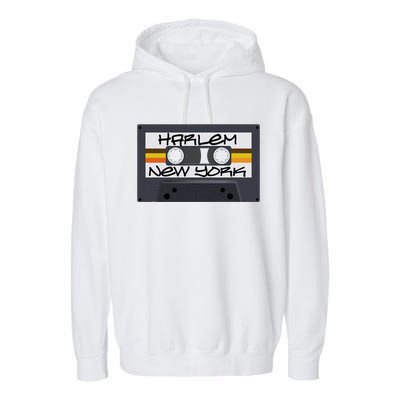 Harlem New York Cassette Tape Garment-Dyed Fleece Hoodie