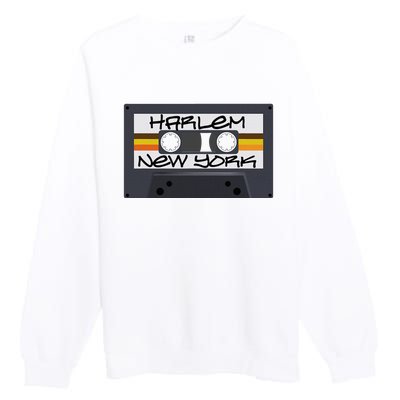 Harlem New York Cassette Tape Premium Crewneck Sweatshirt