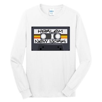 Harlem New York Cassette Tape Tall Long Sleeve T-Shirt