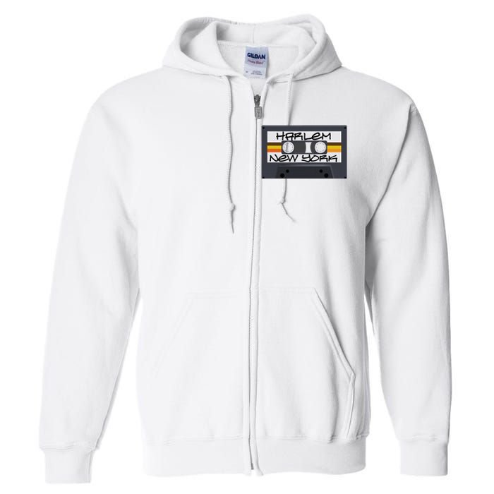 Harlem New York Cassette Tape Full Zip Hoodie