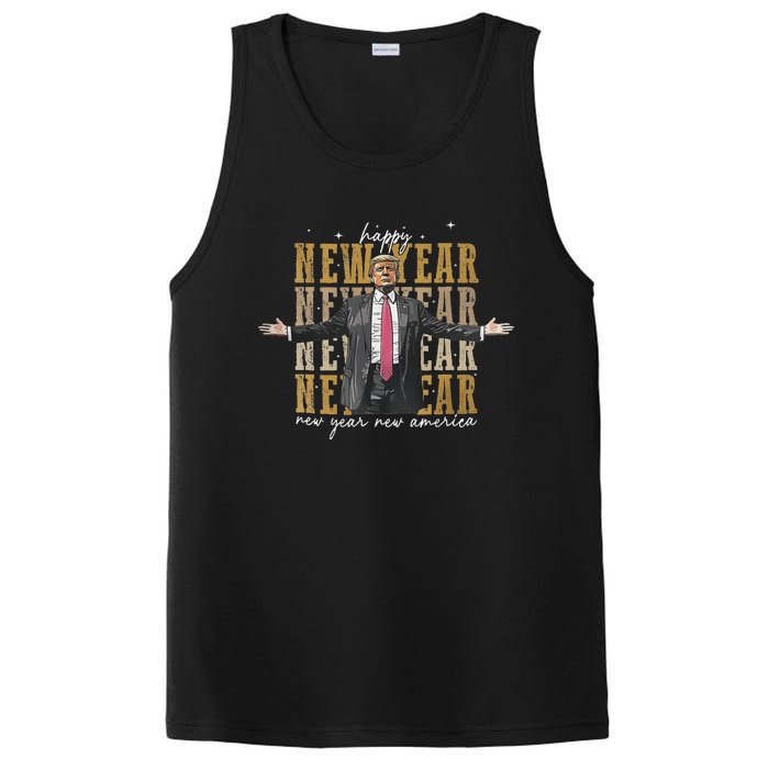 Happy New Year 2025 Funny DaddyS Home Trump New Year PosiCharge Competitor Tank