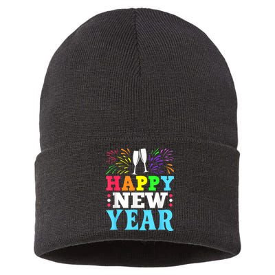 Happy New Year Sustainable Knit Beanie