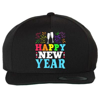 Happy New Year Wool Snapback Cap