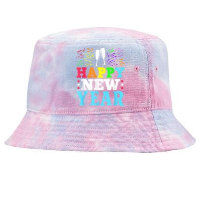 Happy New Year Tie-Dyed Bucket Hat