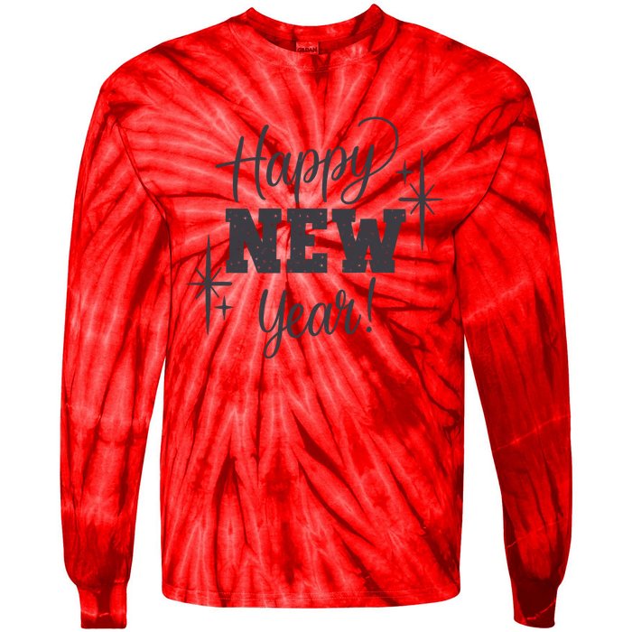 Happy New Year Holiday 2025 Tie-Dye Long Sleeve Shirt