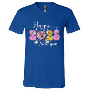 Happy New Year 2025 Party Family Matching V-Neck T-Shirt