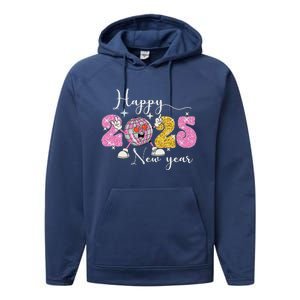 Happy New Year 2025 Party Family Matching Performance Fleece Hoodie