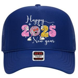 Happy New Year 2025 Party Family Matching High Crown Mesh Back Trucker Hat