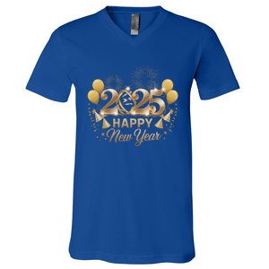 Happy New Year Party 2025 Family Matching V-Neck T-Shirt