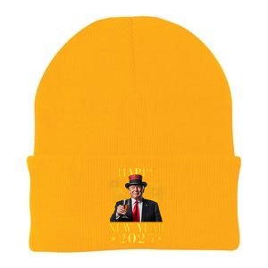 Happy New Year 2025 Funny Trump New Year New America Knit Cap Winter Beanie