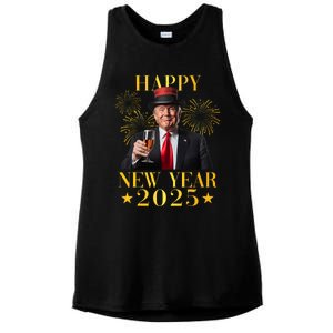 Happy New Year 2025 Funny Trump New Year New America Ladies PosiCharge Tri-Blend Wicking Tank