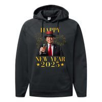 Happy New Year 2025 Funny Trump New Year New America Performance Fleece Hoodie