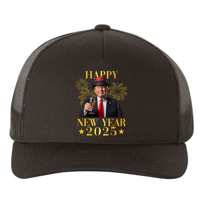 Happy New Year 2025 Funny Trump New Year New America Yupoong Adult 5-Panel Trucker Hat